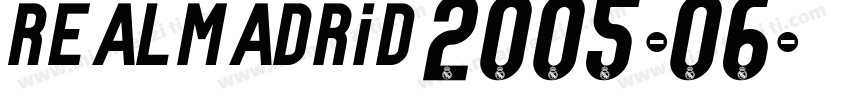 Real Madrid 2005-06字体转换